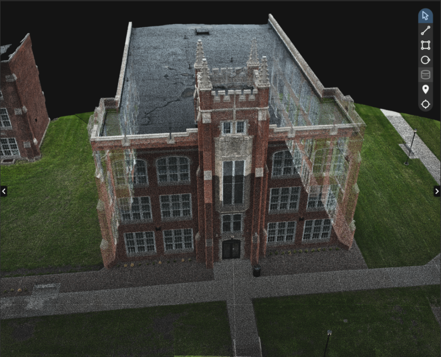3D textured mesh with color applied to the facade model
