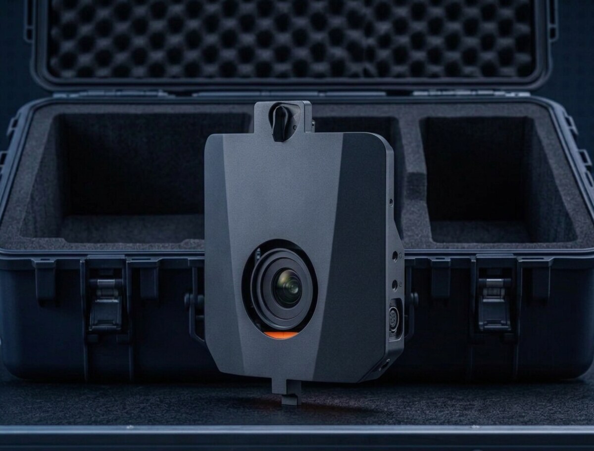 High-resolution full-frame aerial mapping camera in a protective case